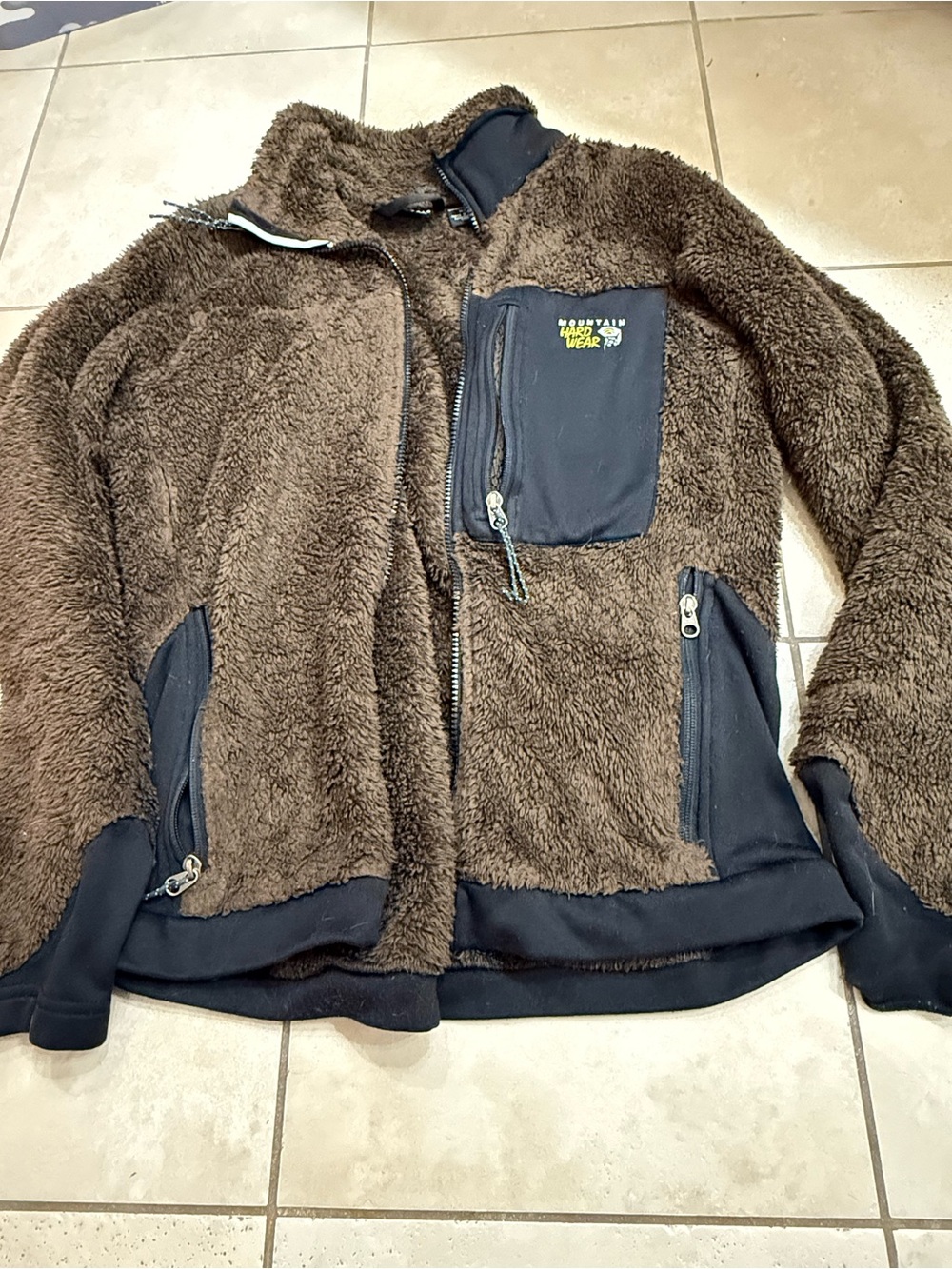 Mountain Hardwear Brown Sherpa Jacket with Black Trim